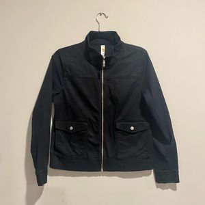 Lole yoga black cotton lightweight athleisure jacket